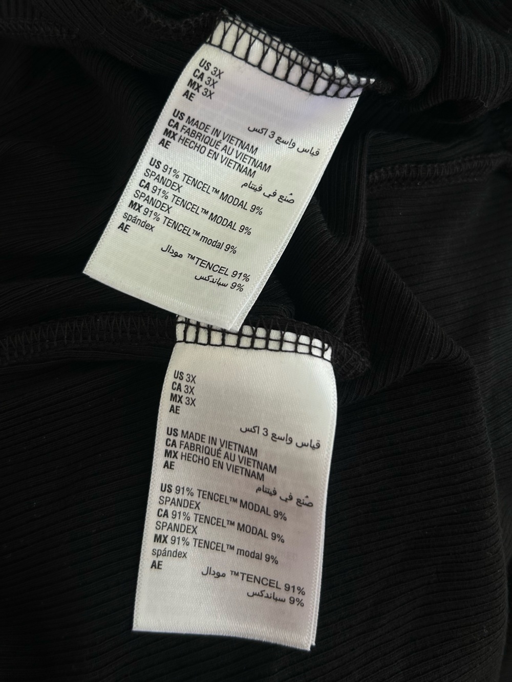 NWOT State of Day Black White Button Up Long Sleeve Pant Pajama Set Plus Size 3X - Picture 8 of 8